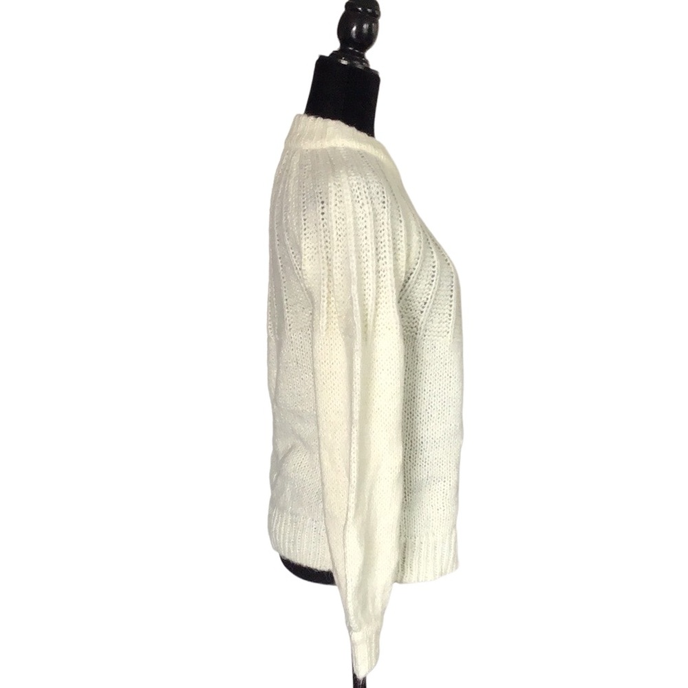 NWT Laundry By Shelli Segal Balloon Sleeve Soft Wool Blend Ivory Sweater S - Picture 4 of 14